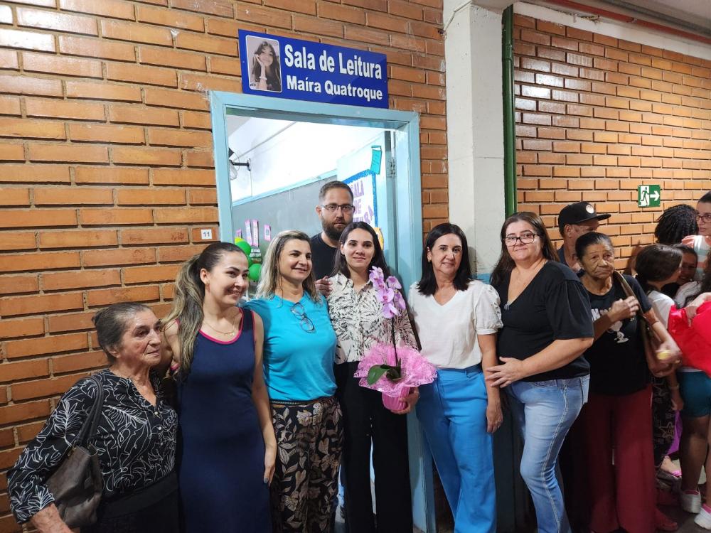 E.M. Prof. João Arnaldo Andreu realiza Dia da Família na Escola e Sala de Leitura é reinaugurada com o nome da saudosa aluna Maíra Quatroque 