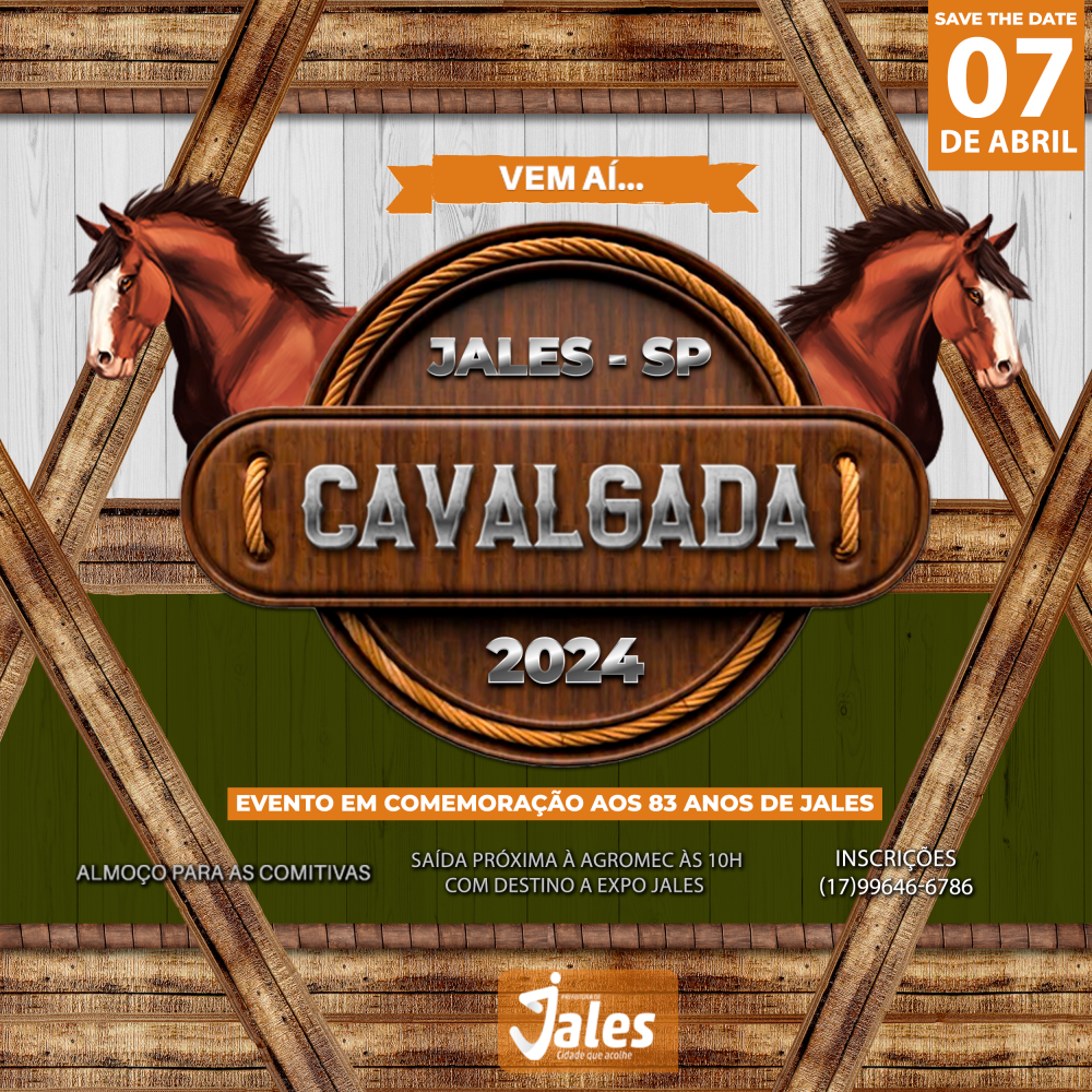 Prefeitura de Jales e Comissão Organizadora anunciam Tradicional Cavalgada para o dia 7 de abril