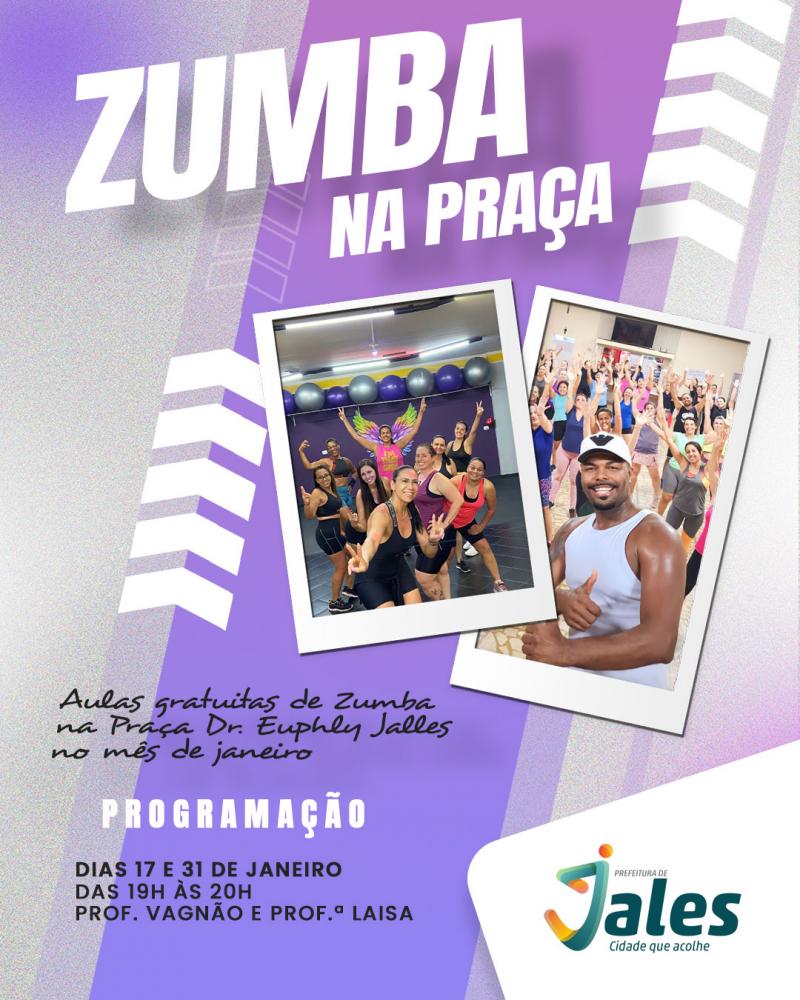 Dia 31 tem mais uma edição do Zumba na Praça