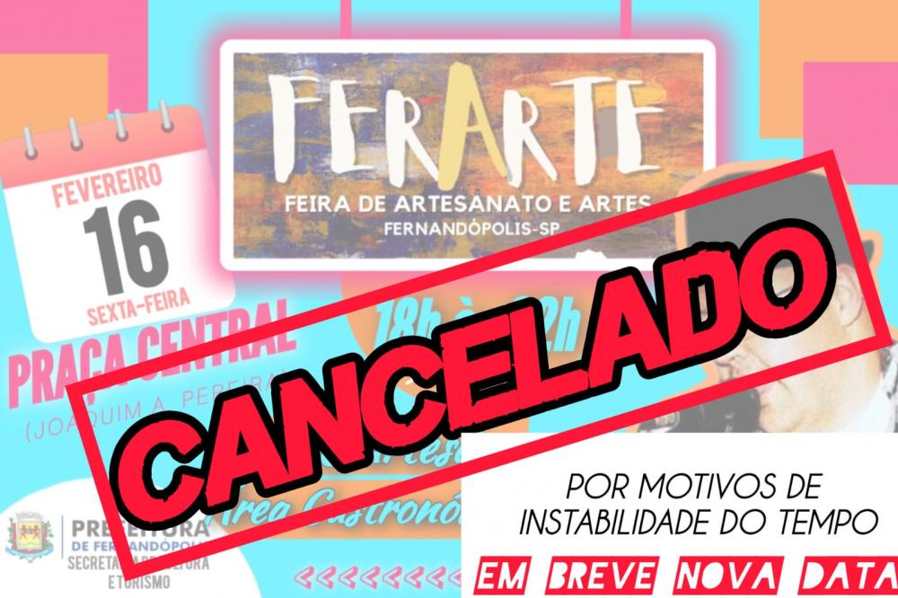 Comunicado de cancelamento do FerArte