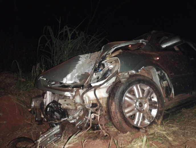 Motorista perde o controle e bate contra árvore em rodovia 