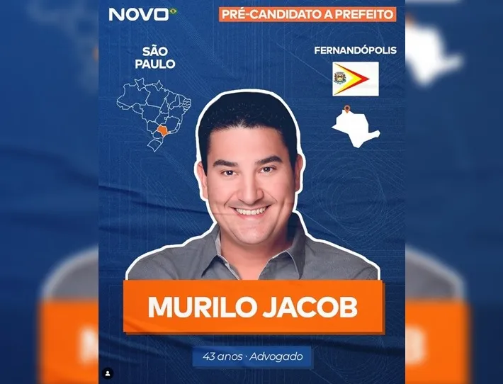 Murilo Jacob é oficialmente pré-candidato a prefeito em Fernandópolis