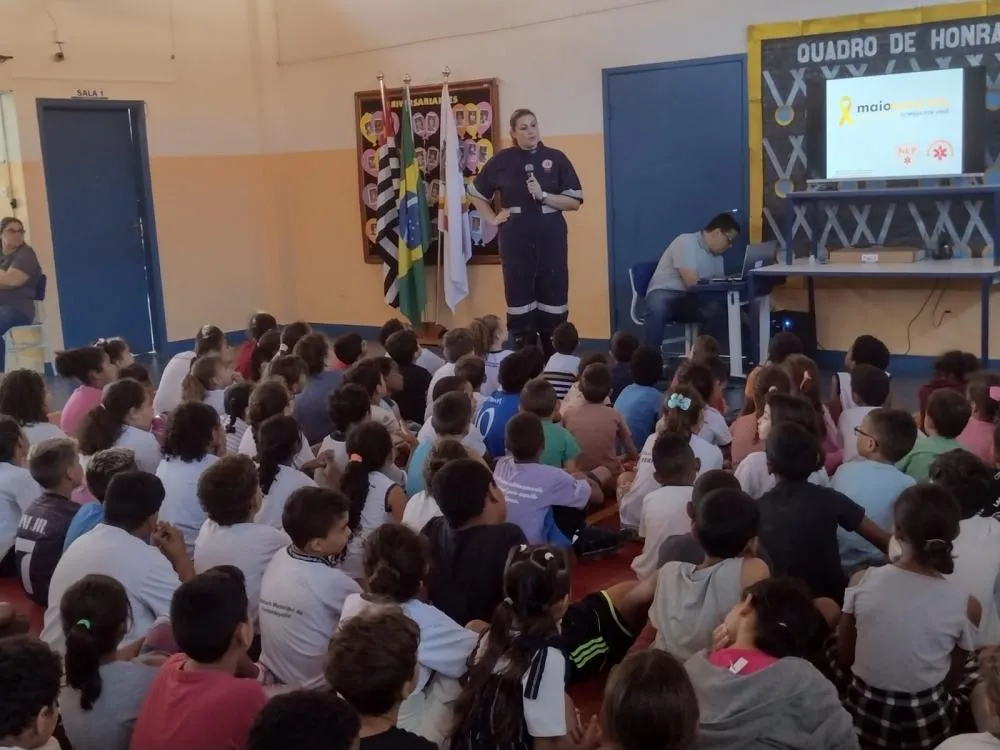PSE e Samu visitam escolas para falar de prevenção com as crianças