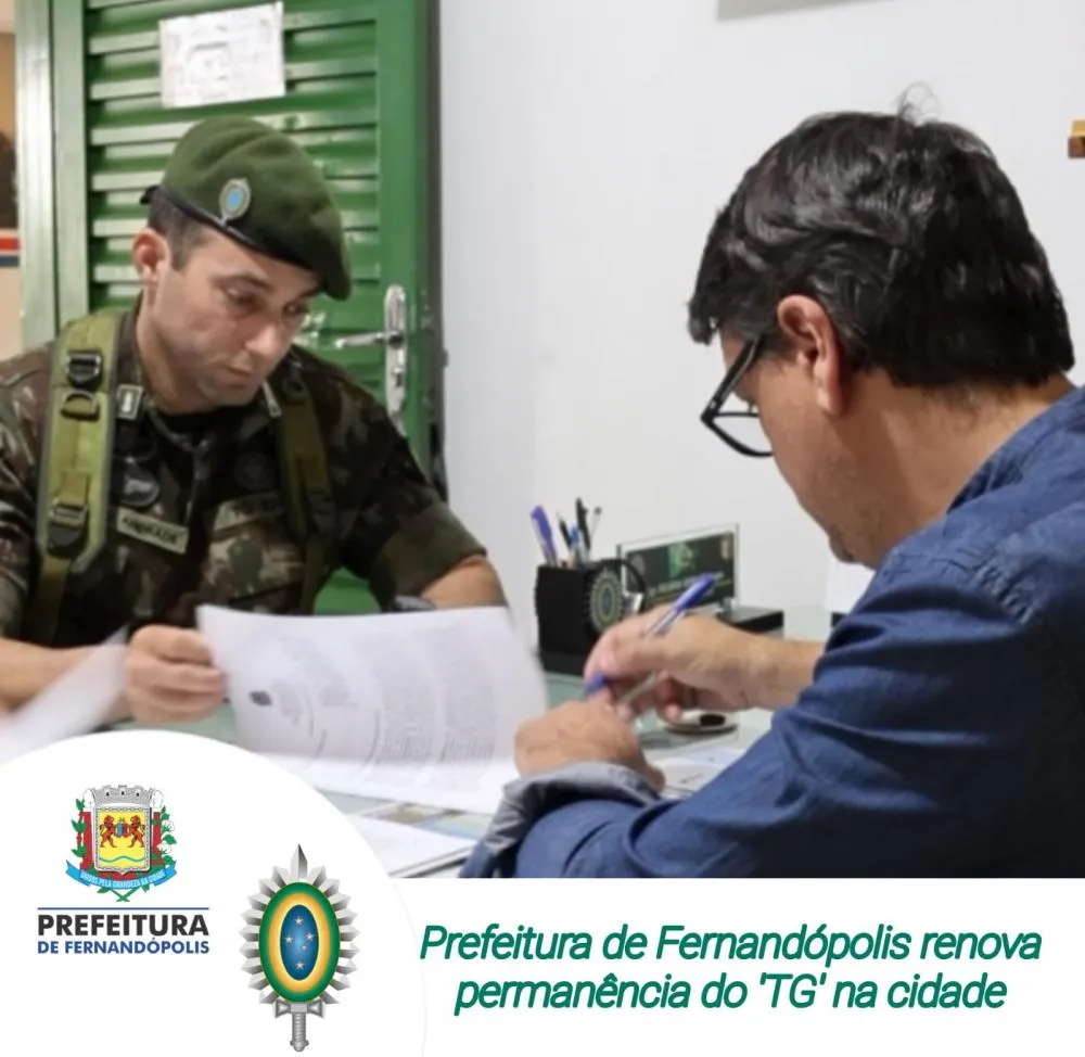 Prefeito André Pessuto renova permanência do TG na cidade