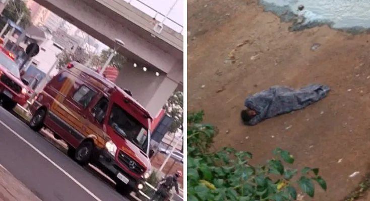 Corpo de Bombeiros resgata morador de rua com suspeita de hipotermia