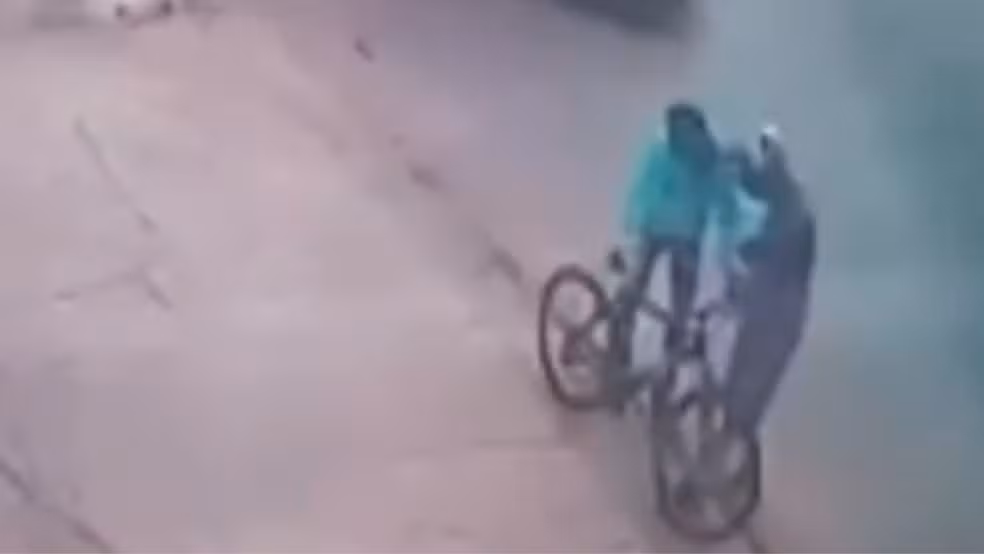 Ciclista tem susto e escapa por pouco de acidente em Cedral