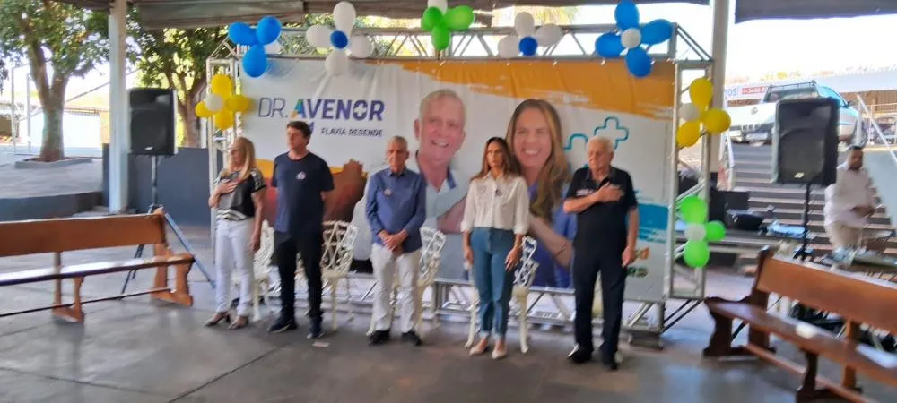 Convenção do PSD e PRD Lança Candidatura de Avenor Bim e Flávia Ressende para a Prefeitura de Fernandópolis