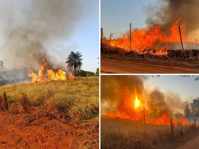 Incêndio de grandes proporções atinge região de clube em Fernandópolis