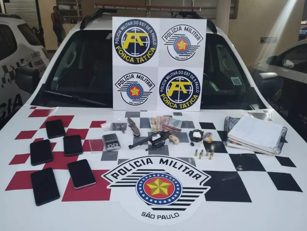 Quatro são presos por tráfico de drogas e posse ilegal de arma em Fernandópolis