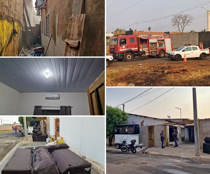Casa sofre danos após incêndio em empresa de reciclagem em Fernandópolis