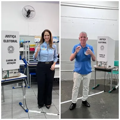 Avenor Bim e Flávia Resende exercem cidadania nas urnas em Fernandópolis