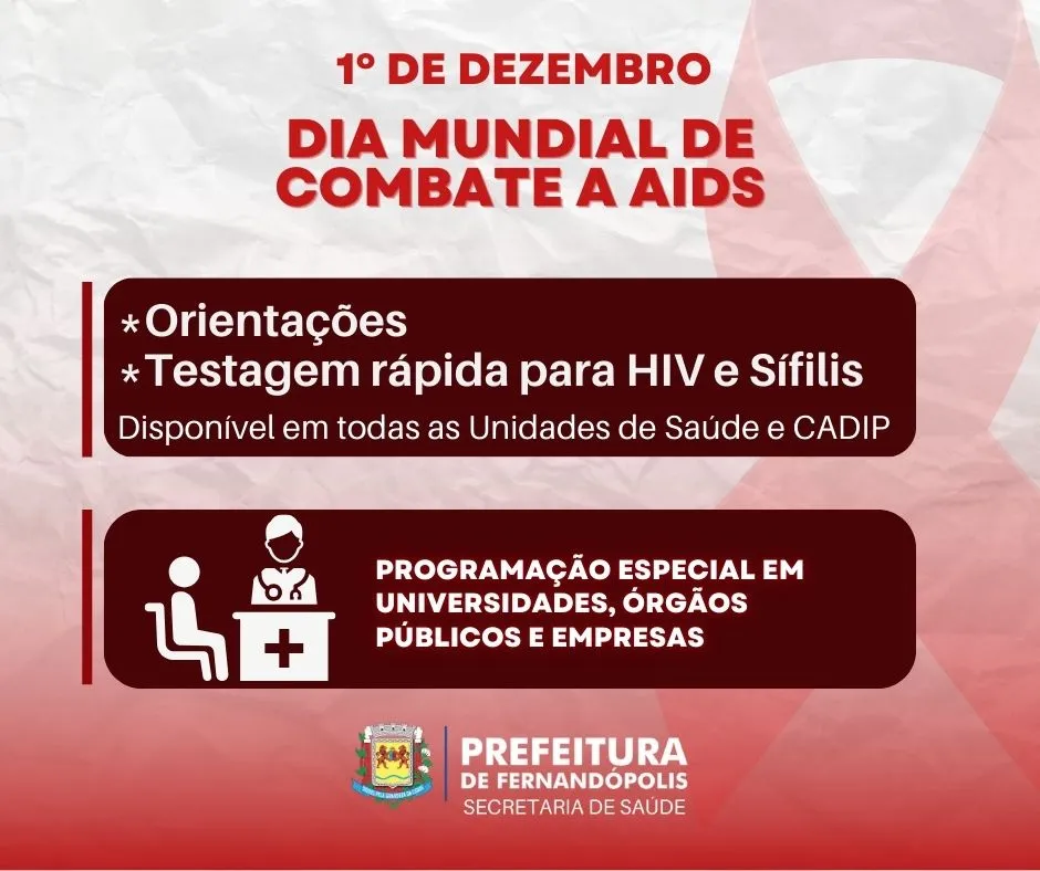 Ações de combate a AIDS são intensificadas pelo CADIP 