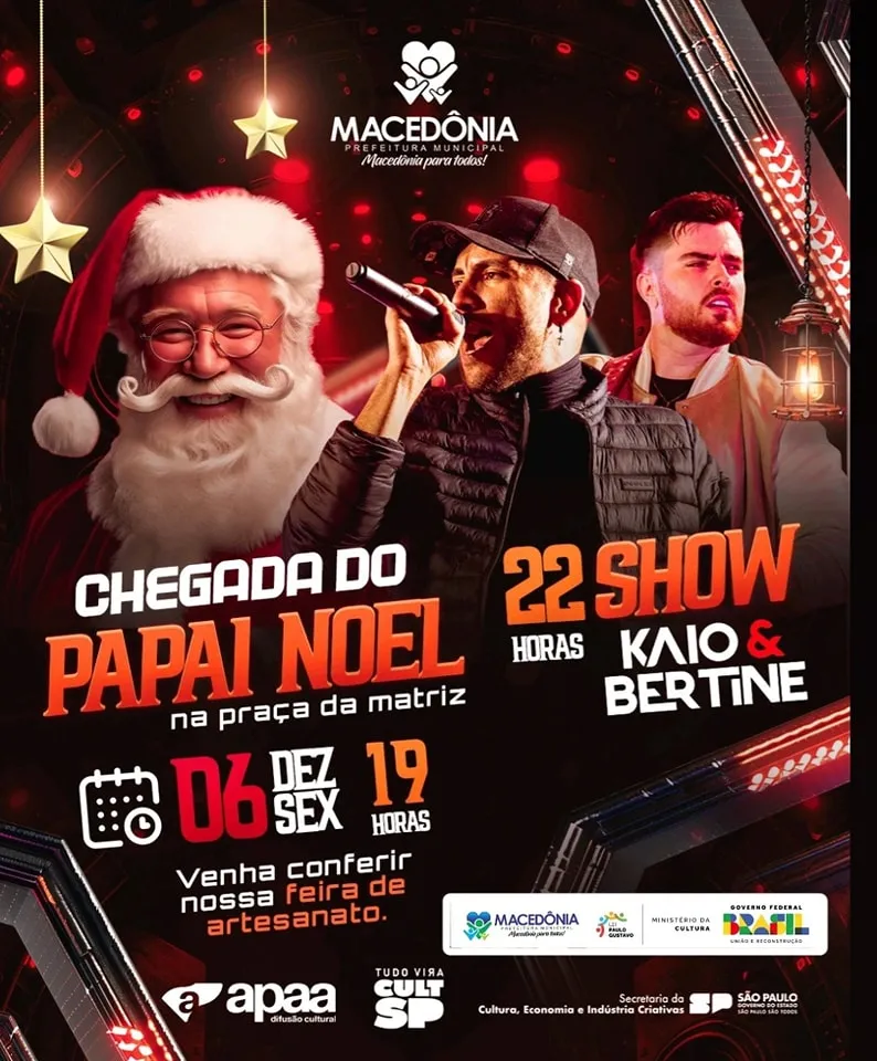É hoje! Chegada do Papai Noel abre as celebrações natalinas em Macedônia