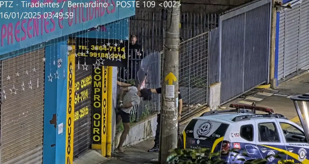 Homem é preso pela GCM furtando fiação de prédio comercial em Rio Preto