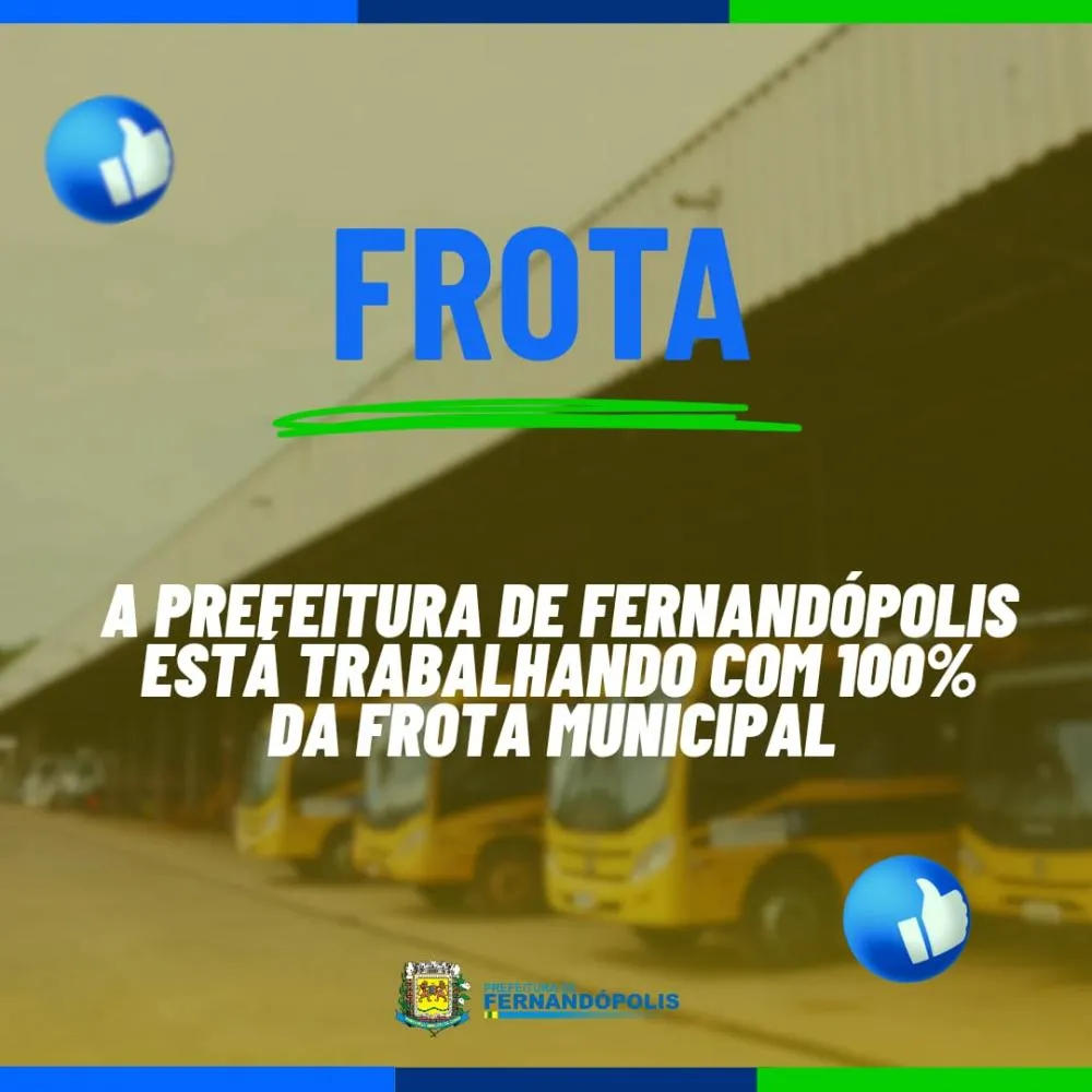 Prefeitura recupera 100% da frota e gera economia de mais de R$ 40 mil mensais 