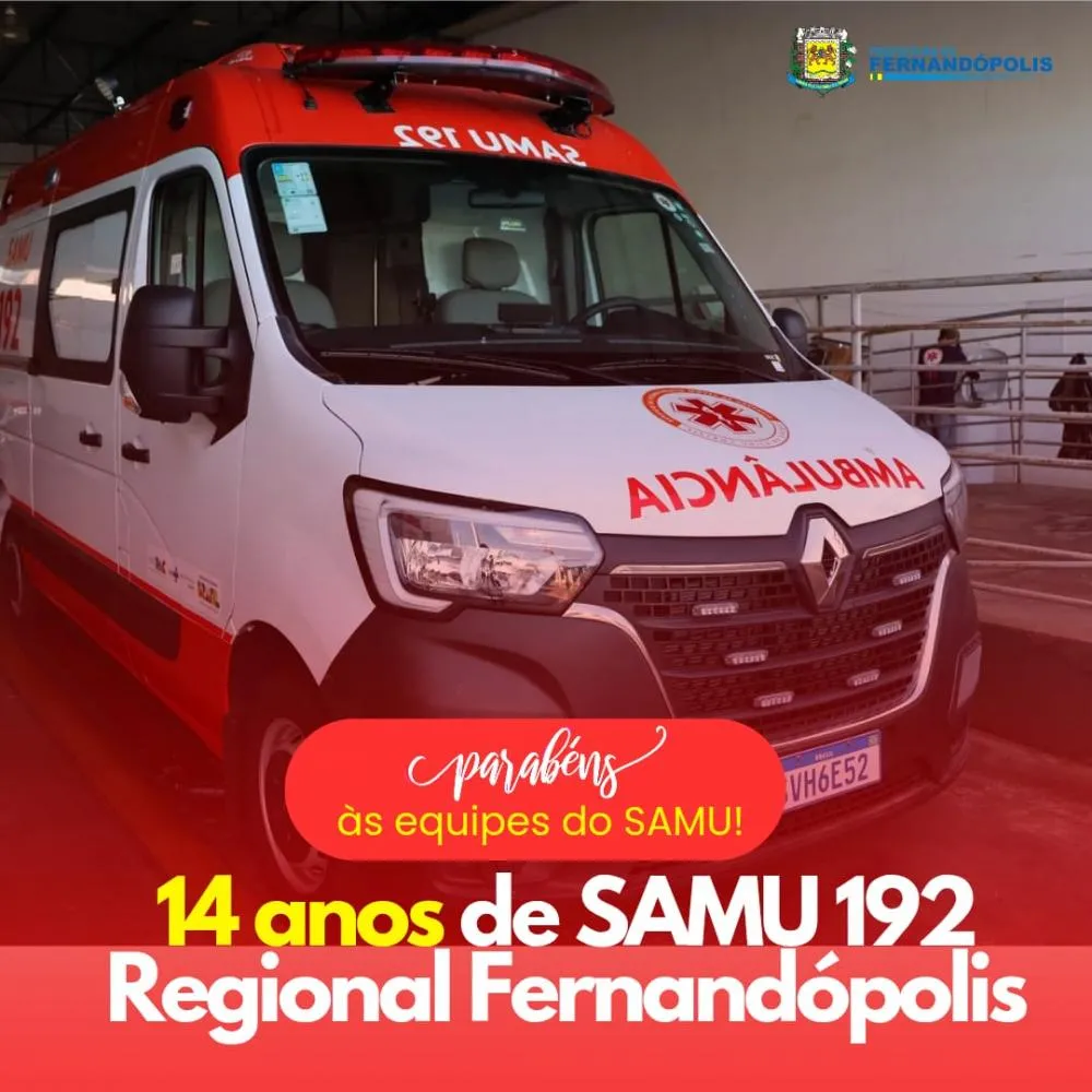 SAMU: 14 anos de trabalho na região de Fernandópolis 