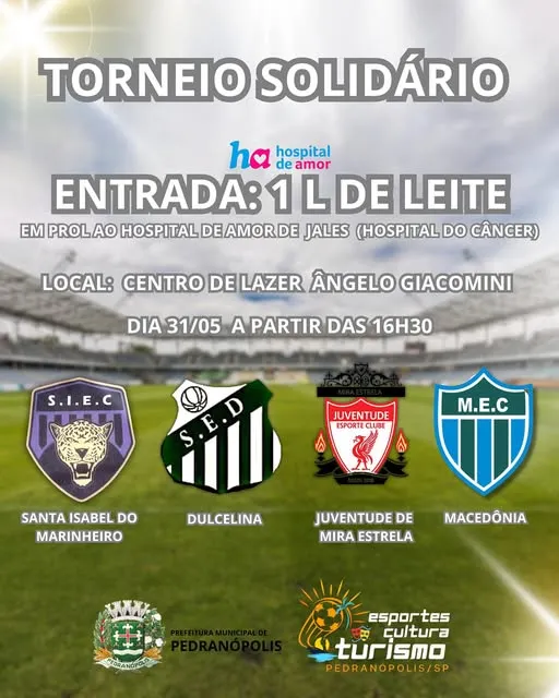 Esporte e solidariedade se unem em Torneio Beneficente em prol do Hospital do Amor