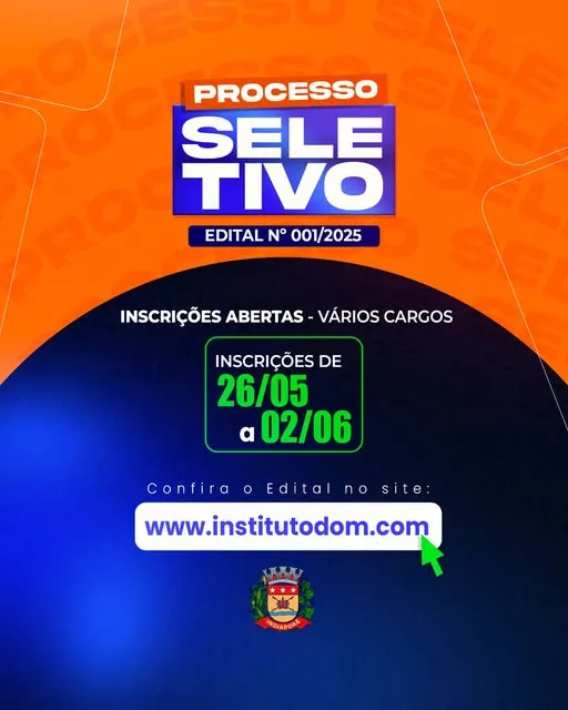 Indiaporã abre inscrições para Processo Seletivo com diversas oportunidades