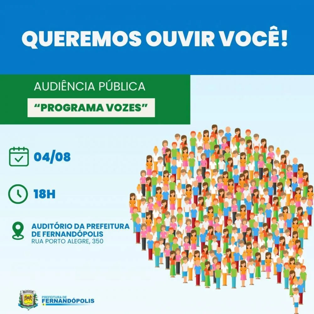 Acontece hoje a última audiência pública do Orçamento Participativo 