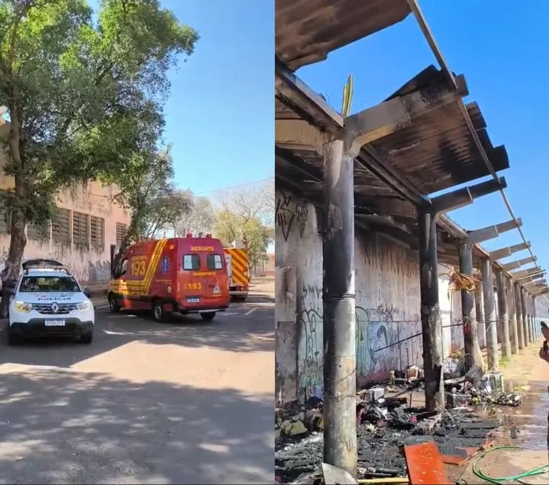 Incêndio criminoso atinge antiga estação ferroviária em Jales; casal é detido