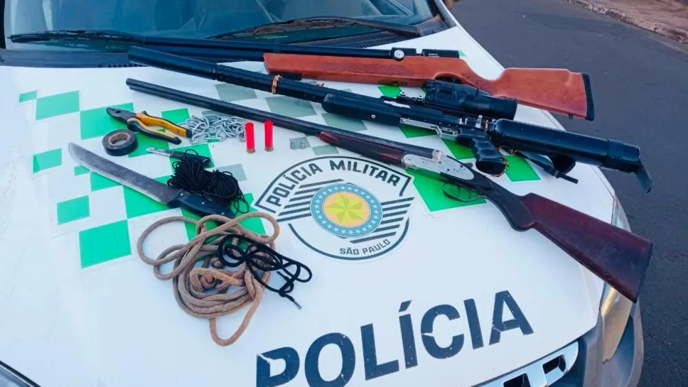 Homem é preso em Cardoso com arsenal e aparelhos de caça ilegal
