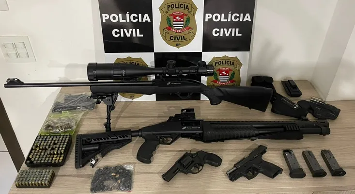 Polícia Civil apreende arsenal em condomínio da zona norte de Rio Preto