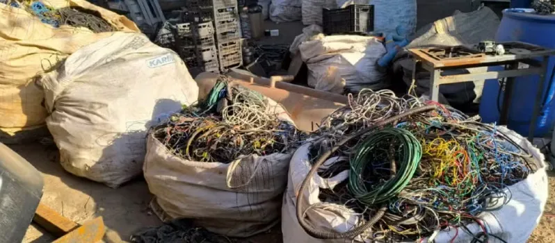 Polícia Civil apreende duas toneladas de fios de cobre furtados em operação regional
