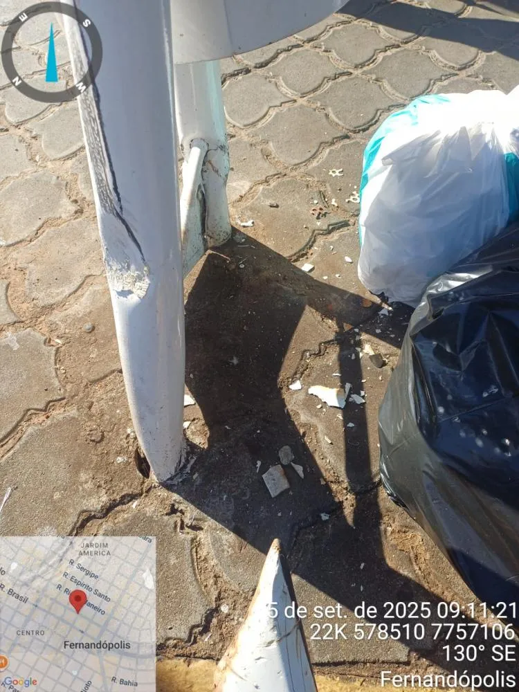 Ônibus da Viação Jauense causa susto no centro de Fernandópolis
