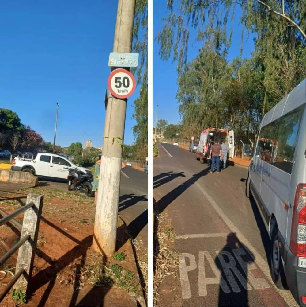 Acidente com moto deixa mulher ferida em Fernandópolis