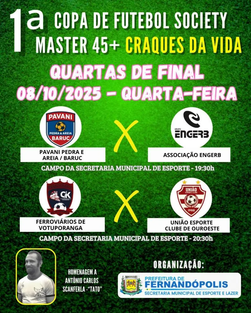 Copa Master 45+ entra nas quartas de final 