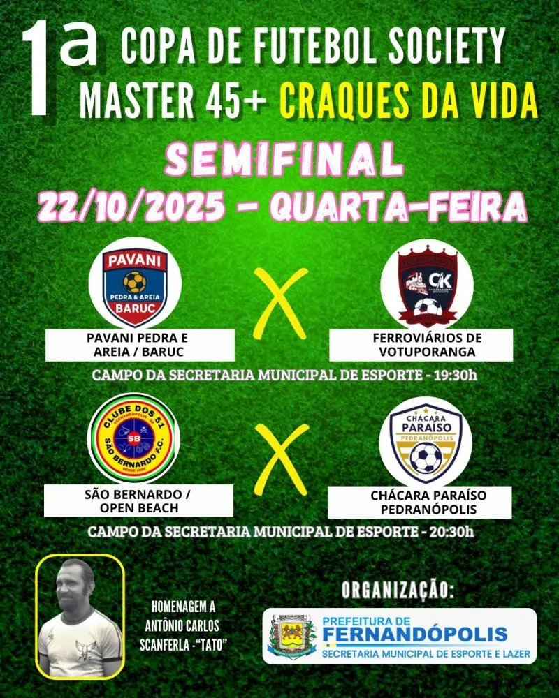 Copa Society chega às semifinais com dois grandes jogos