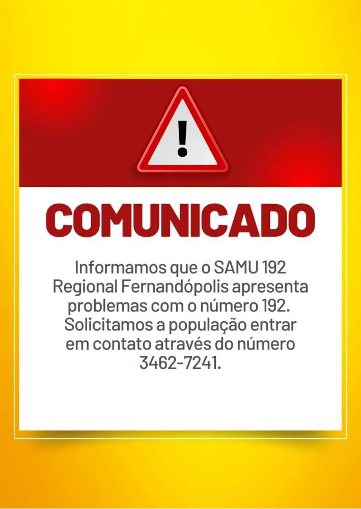 Samu 192 passa por problemas técnicos e atendimento é feito por número alternativo 