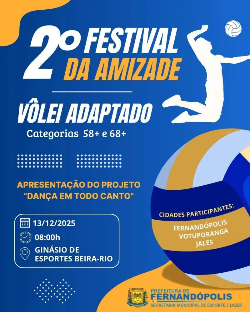 Prefeitura promove o 2º Festival da Amizade de Voleibol Adaptado 