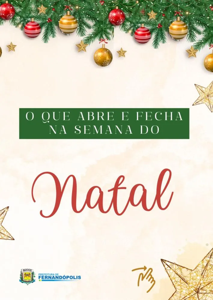 Confira o que abre e fecha no período do Natal 