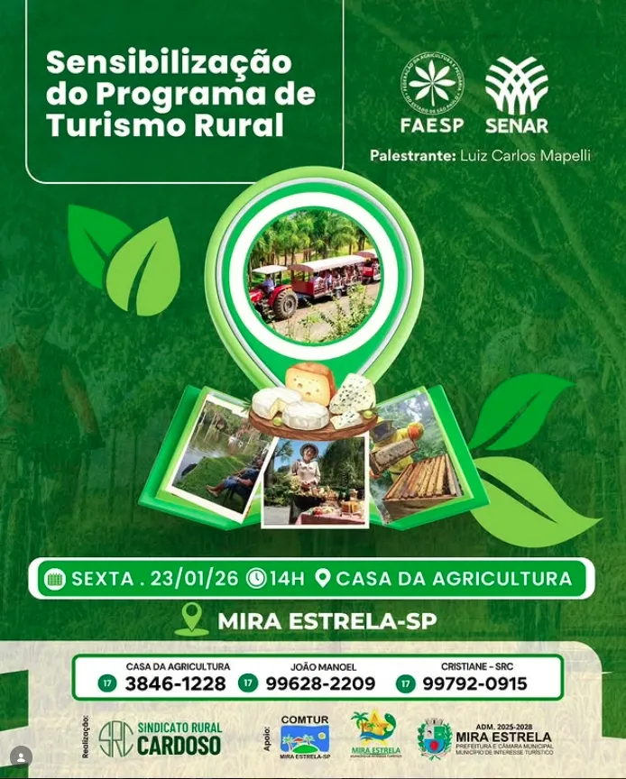 Mira Estrela recebe palestra de sensibilização do Programa de Turismo Rural