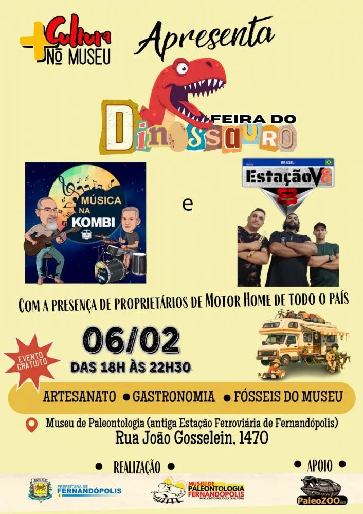 Com várias atrações, Feira do Dinossauro acontece nesta sexta-feira (06) 