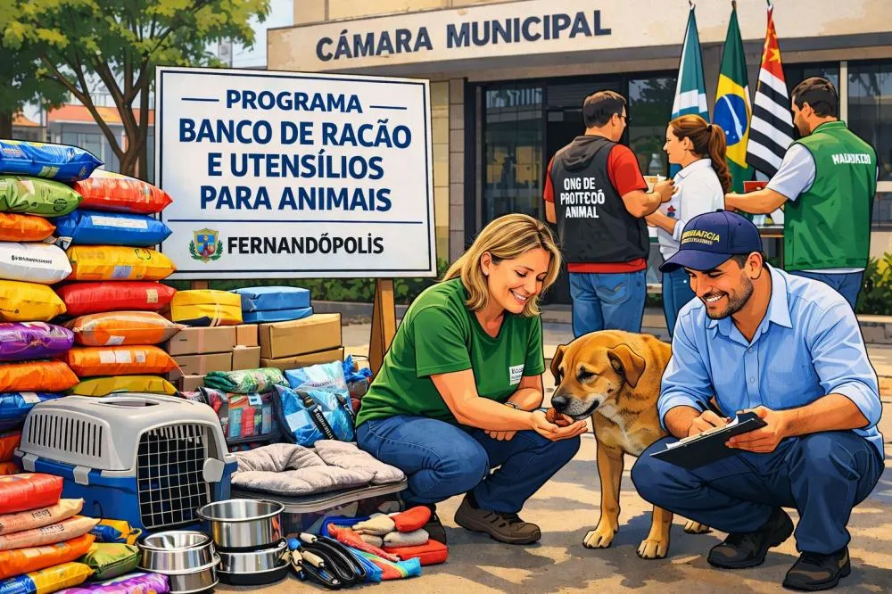 Projeto que amplia Programa Banco de Ração para Animais começa a tramitar na Câmara de Fernandópolis