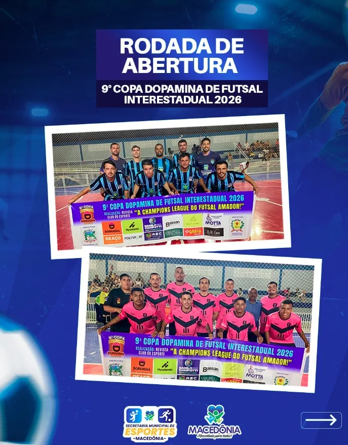 Abertura da 9ª Copa Dopamina de Futsal Interestadual reúne público e movimenta noite esportiva