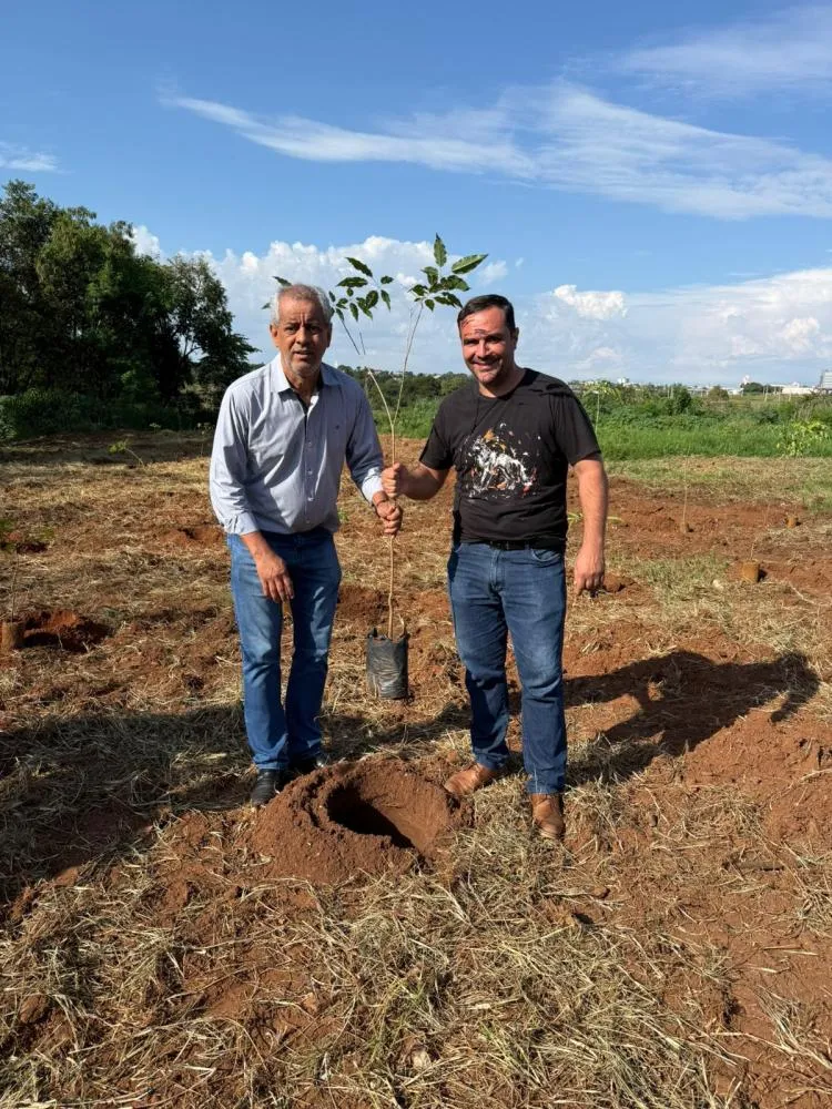 Lei de autoria de Carlos Cabral começa a ser aplicada com plantio de mudas por alunos da rede municipal