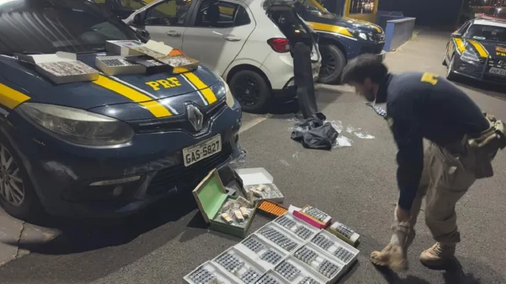 PRF apreende eletrônicos, perfumes e anabolizantes na BR-153