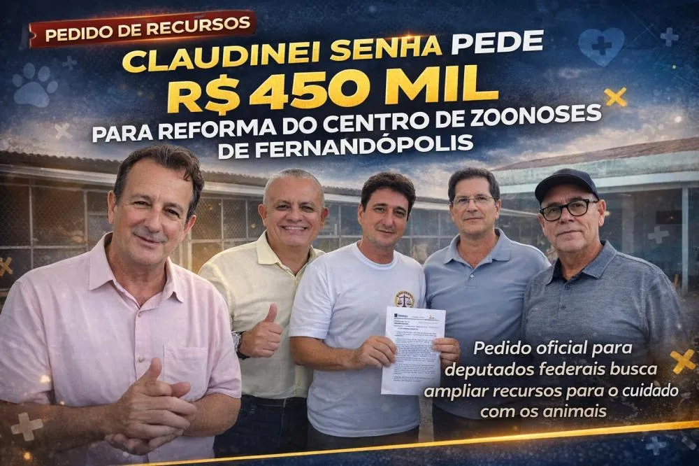 Claudinei Senha busca recursos para reforma e ampliação do Centro de Zoonoses de Fernandópolis