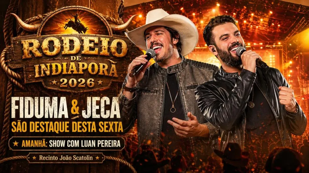 Rodeio de Indiaporã segue nesta sexta com Team Roping e show de Fiduma & Jeca
