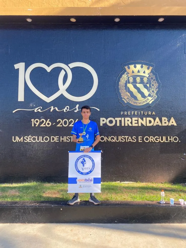 Atleta de 15 anos de São José do Rio Preto conquista 3º lugar geral em corrida de 5 km em Potirendaba