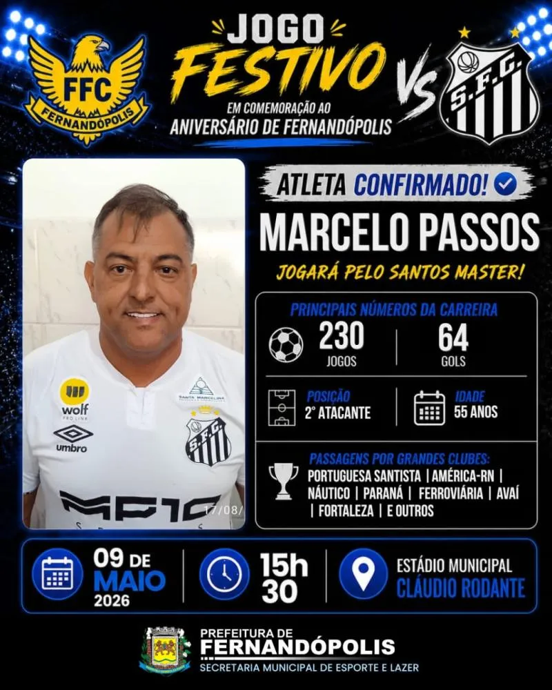 Master do Santos já tem 20 nomes confirmados para enfrentar o Fefecê
