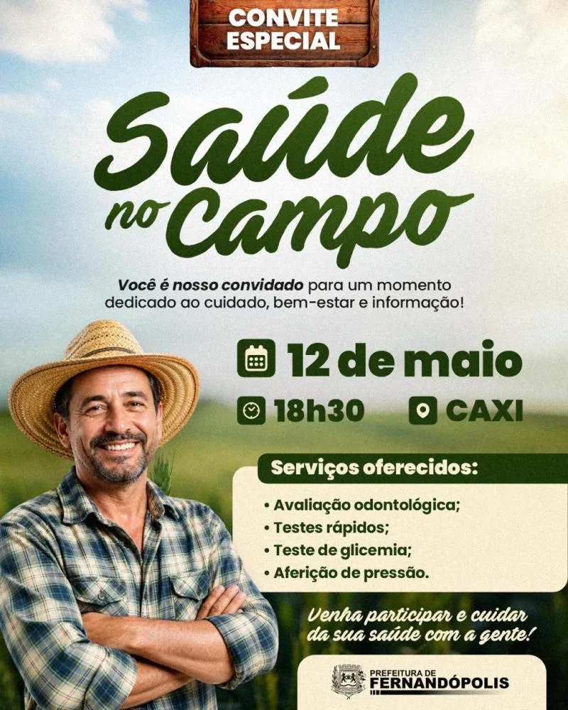  Programa “Saúde no Campo” atenderá ruralistas da região do Caxi 