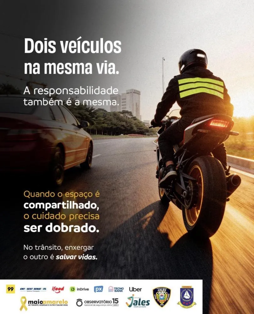 Maio Amarelo reforça importância da empatia e responsabilidade no trânsito