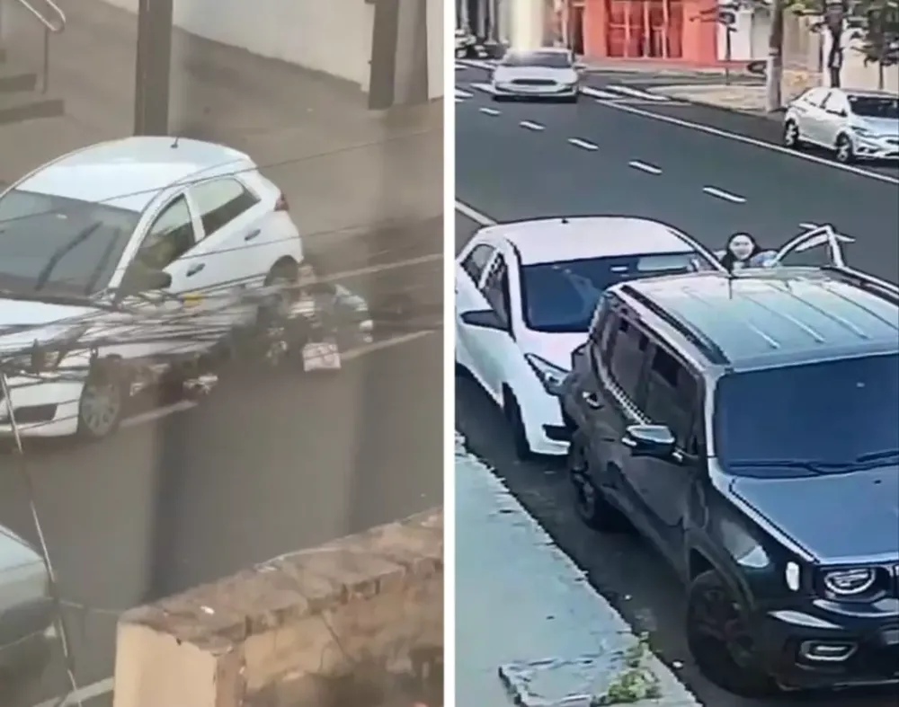 Mulher entra em luta corporal com criminoso durante roubo de veículo