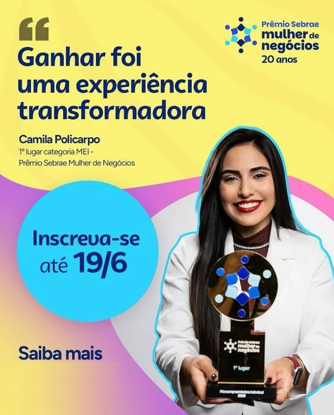 Sebrae abre inscrições para o Prêmio Sebrae Mulher de Negócios 2026