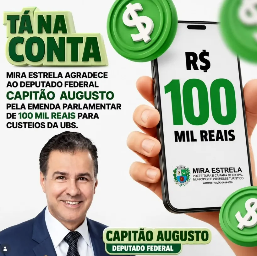 Mira Estrela conquista R$ 500 mil em emendas parlamentares para fortalecimento da UBS