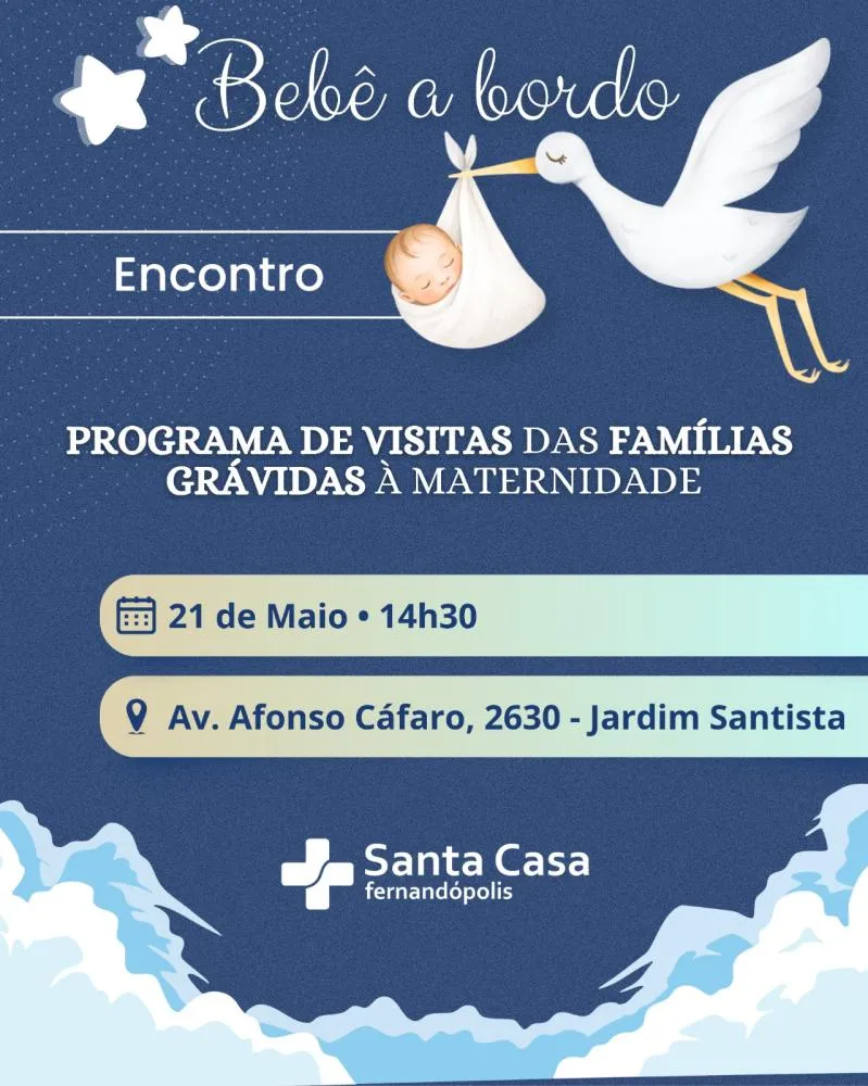 Santa Casa abre inscrições para nova edição do projeto “Bebê a Bordo”
